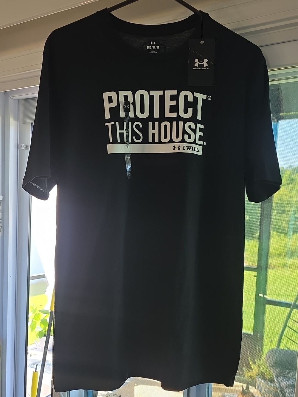 Under Armour Black Short Sleeve "Protect This House" Graphic Tee